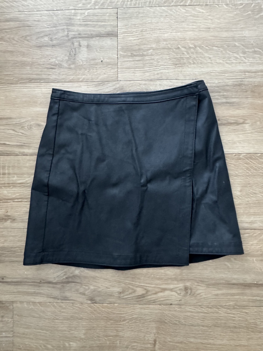 Abercrombie & Fitch Faux Leather Wrap Skirt